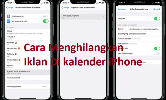 Cara Menghilangkan Iklan Di kalender iPhone