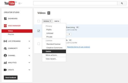 Cara Menghapus Video di Youtube Dari PC