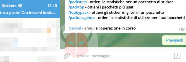 Pembuatan stiker Telegram statis