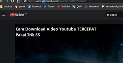 Cara download video youtube ss