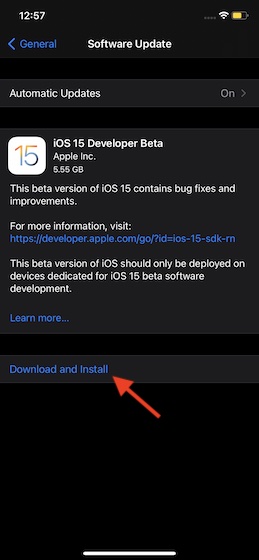 Cara Install iOS 15 Beta