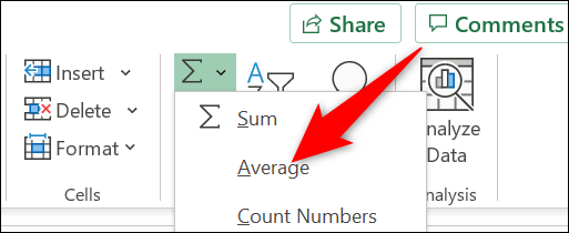 Cara menghitung rata-rata di Excel