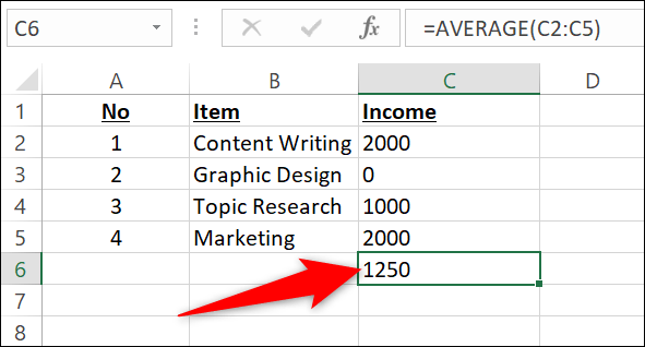 Cara menghitung rata-rata di Excel