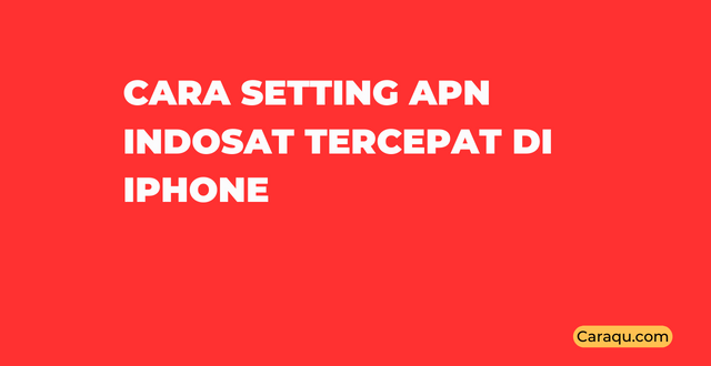 Cara Setting APN Indosat Tercepat di iPhone