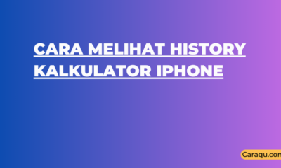 Cara Melihat History Kalkulator iPhone